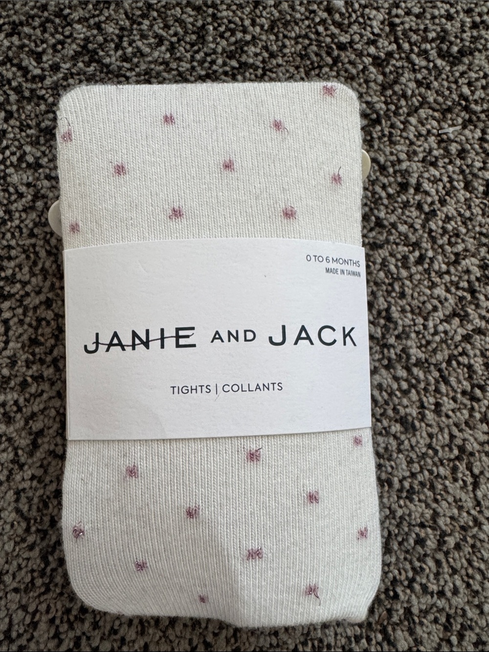 Janie and Jack Tights with metallic Dot Pattern